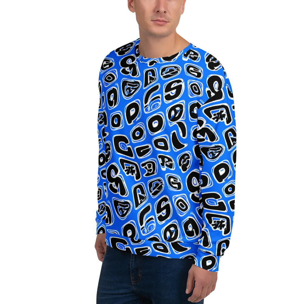 Blue Note Block on Sweatshirt — Left Front