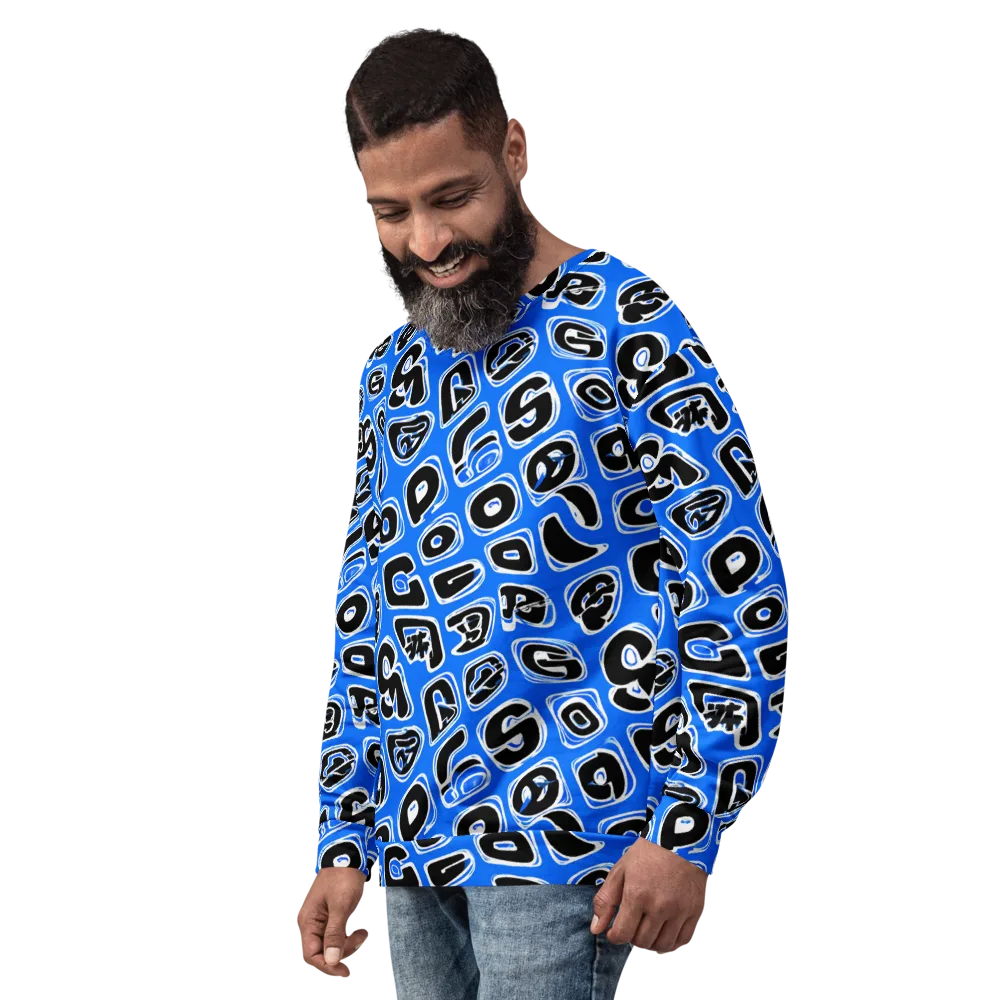Blue Note Block on Sweatshirt — Left Front