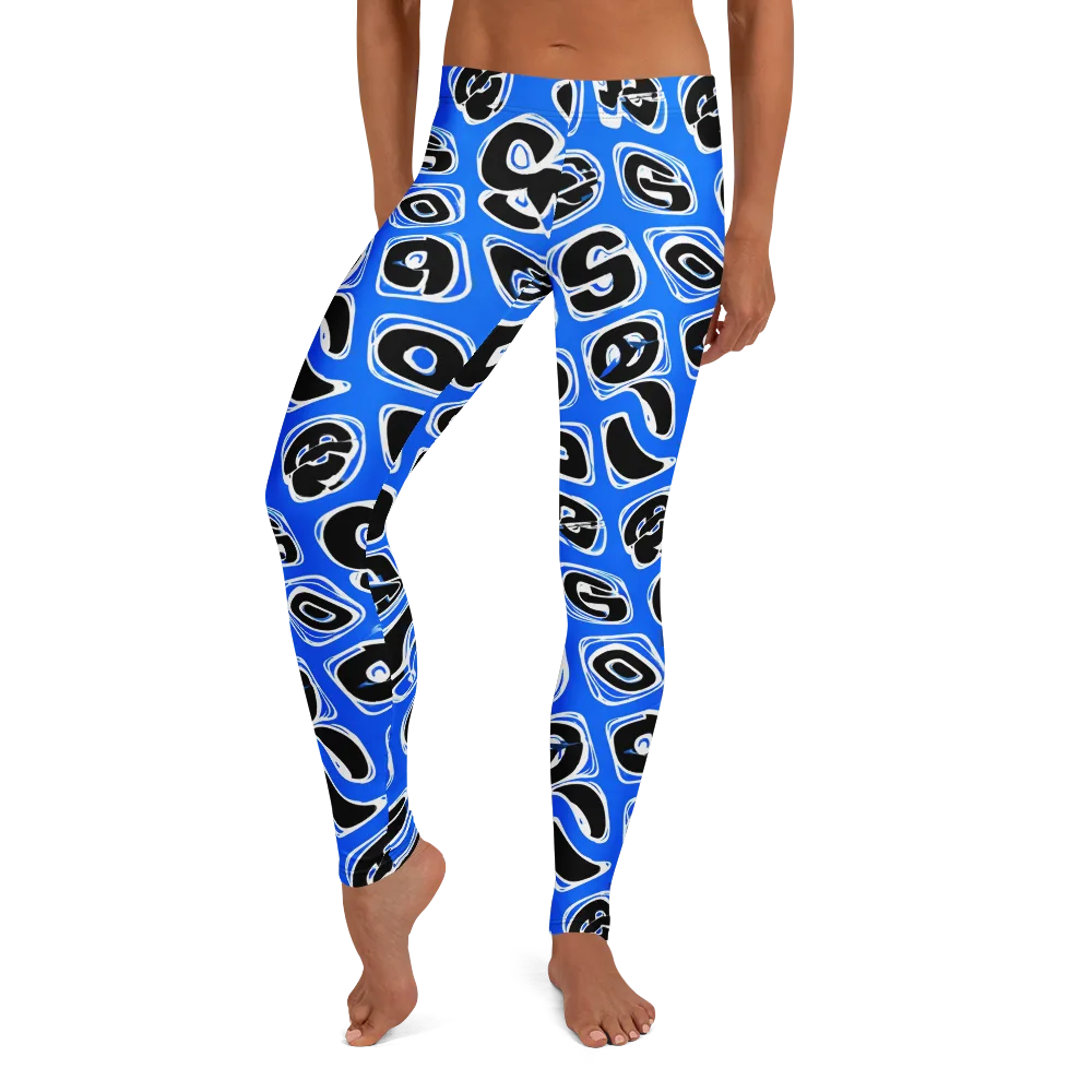 Blue Note Block on Leggings — Front