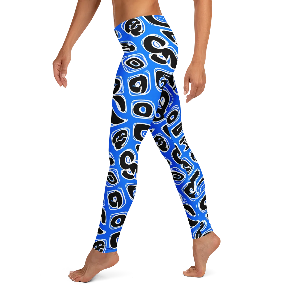 Blue Note Block on Leggings — Left