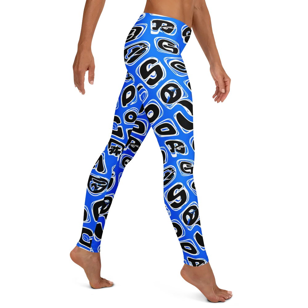 Blue Note Block on Leggings — Right