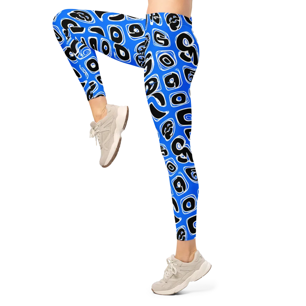 Blue Note Block on Leggings — Left