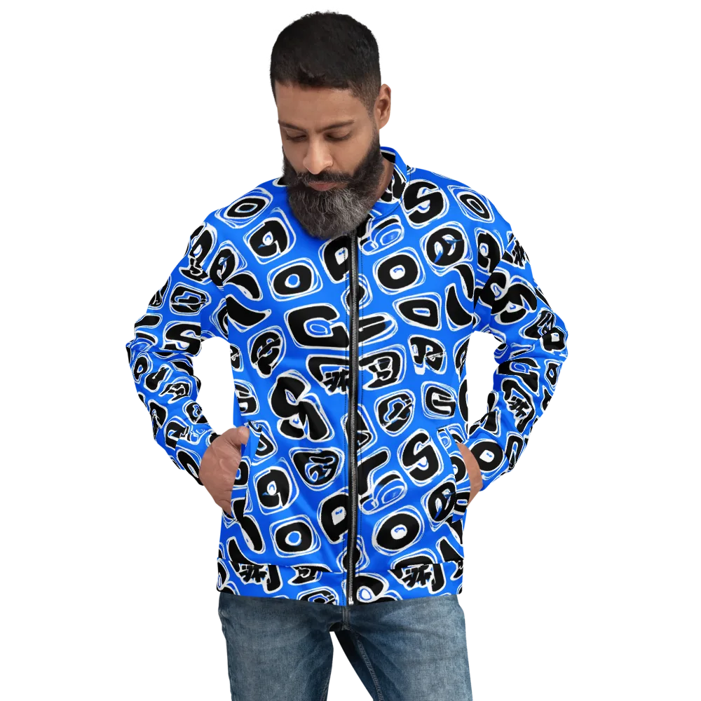 Blue Note Block on Bomber Jacket — Front