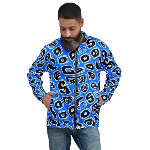 Blue Note Block on a Bomber Jacket