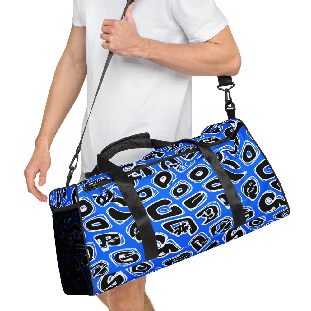 Blue Note Block on Duffle Bag — Right Front