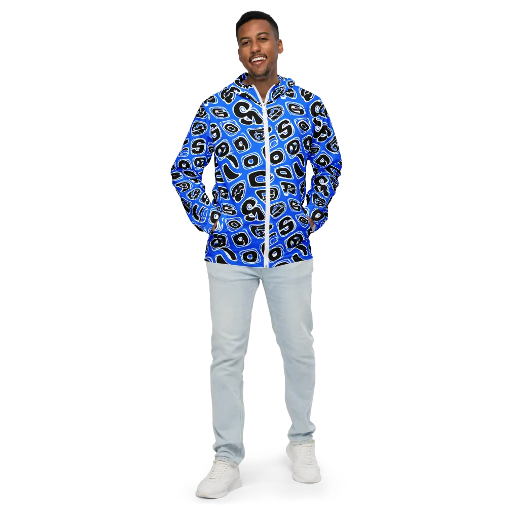 Blue Note Block on Men's Windbreaker — Front