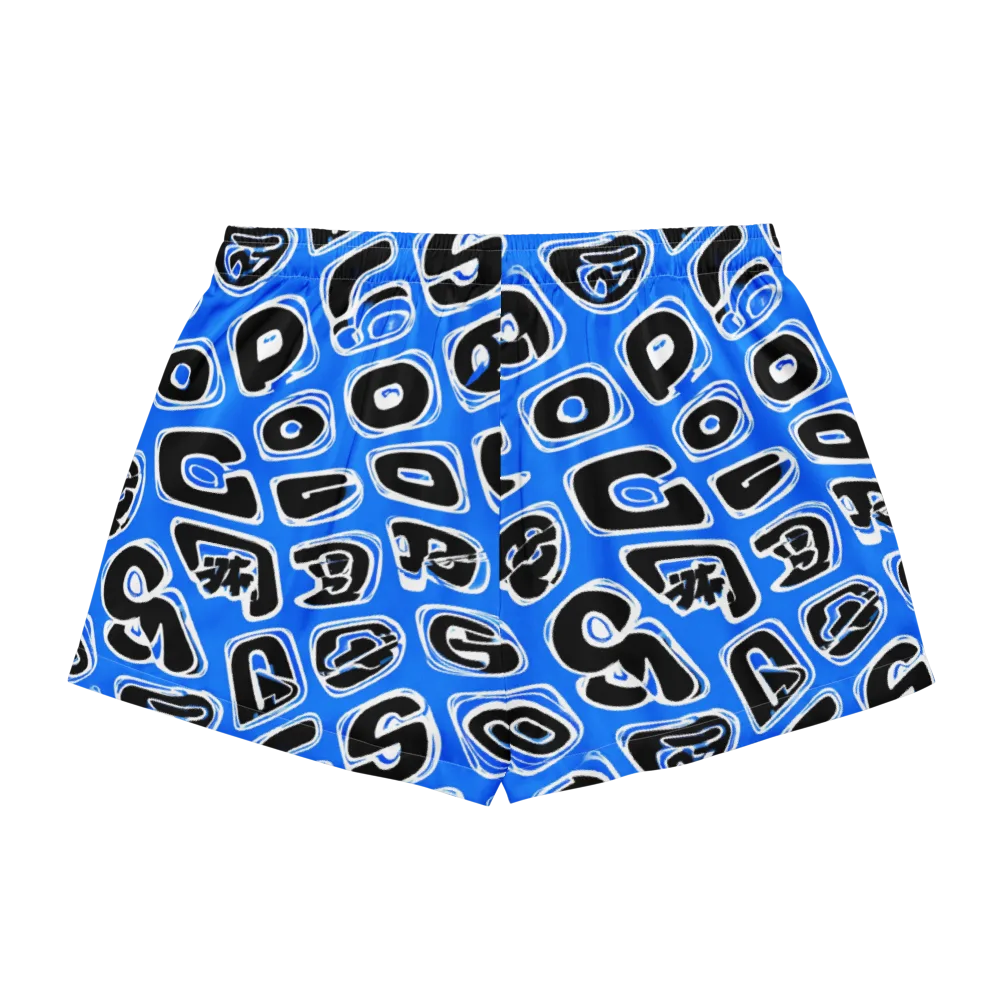 Blue Note Block on Women's Pajama Shorts — Back