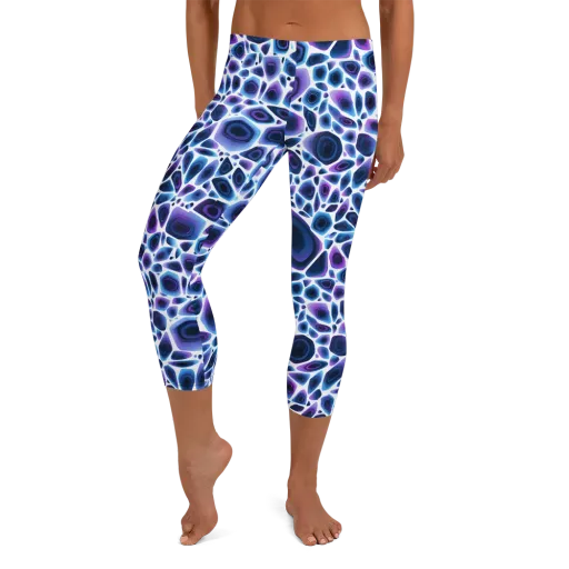 Ultraviolet Pebble on a Capri Leggings