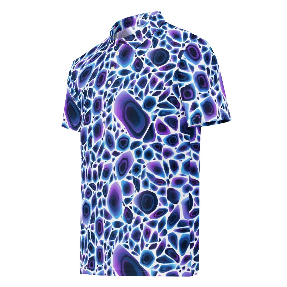 Ultraviolet Pebble on Men's Slim Fit Polo Shirt — Left Front