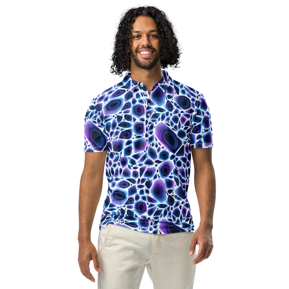 Ultraviolet Pebble on Men's Slim Fit Polo Shirt — Front