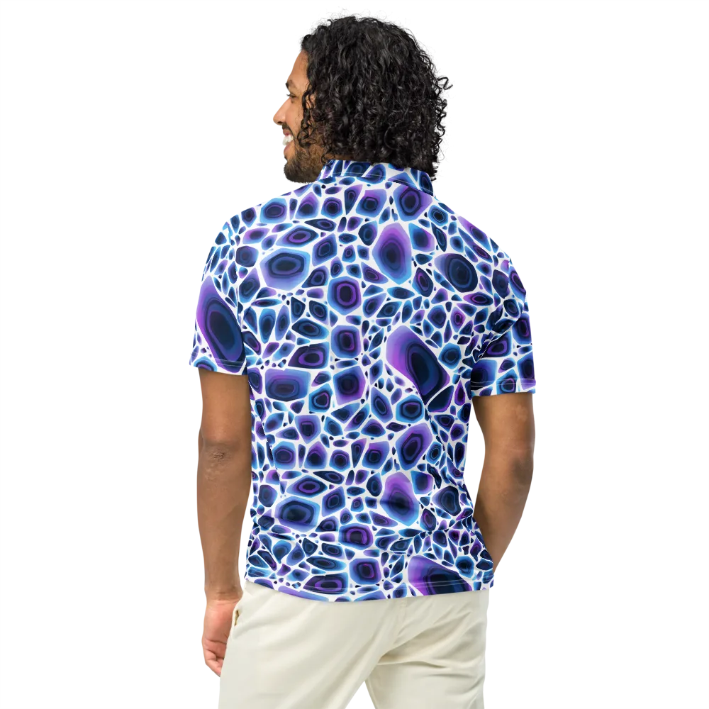 Ultraviolet Pebble on Men's Slim Fit Polo Shirt — Back
