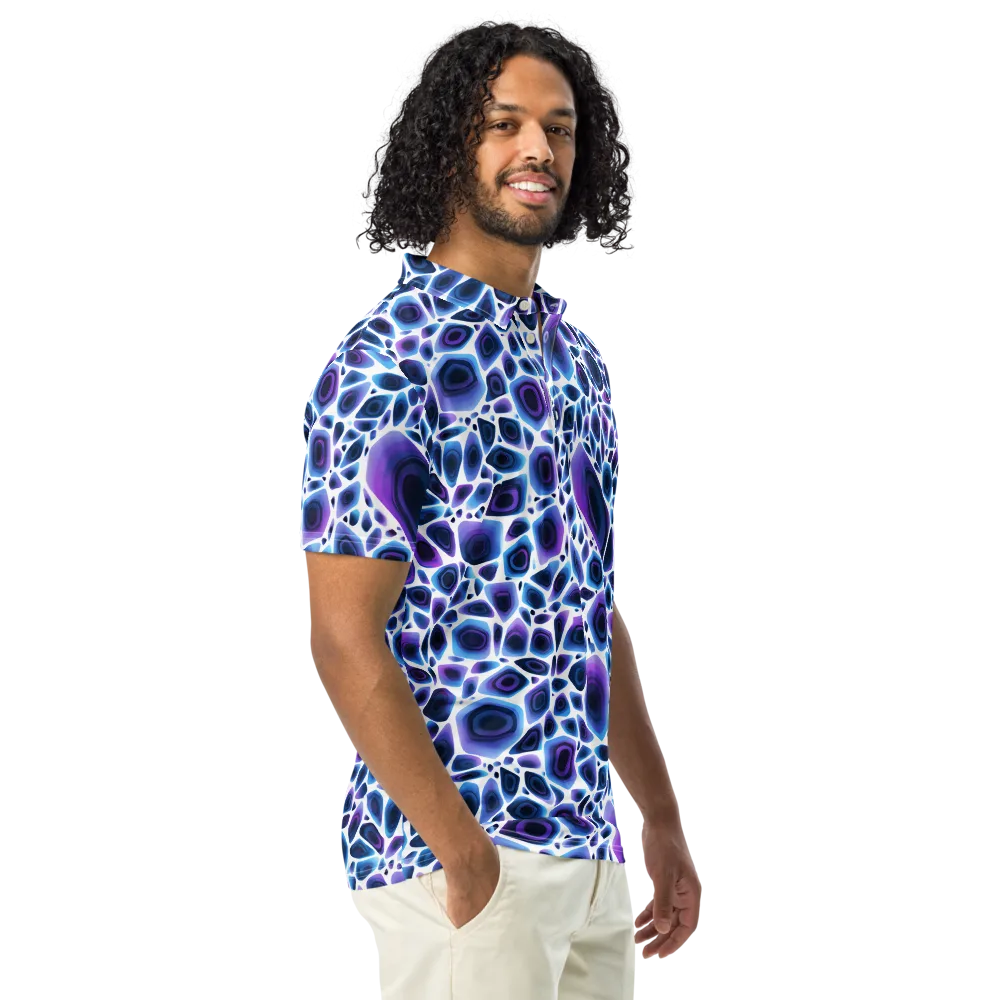 Ultraviolet Pebble on Men's Slim Fit Polo Shirt — Right Front
