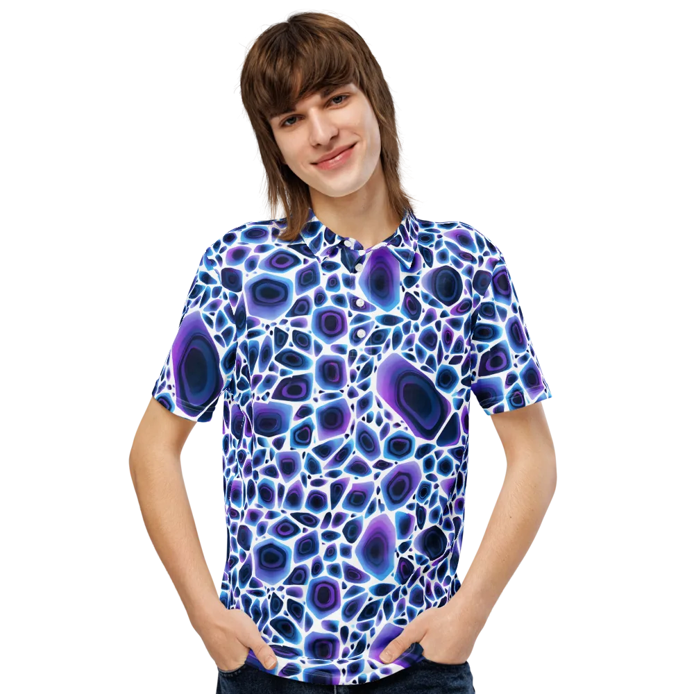Ultraviolet Pebble on Men's Slim Fit Polo Shirt — Front