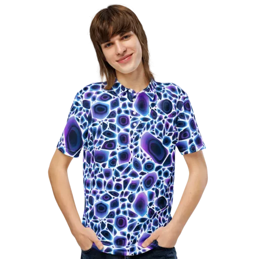 Ultraviolet Pebble on a Men's Slim Fit Polo Shirt