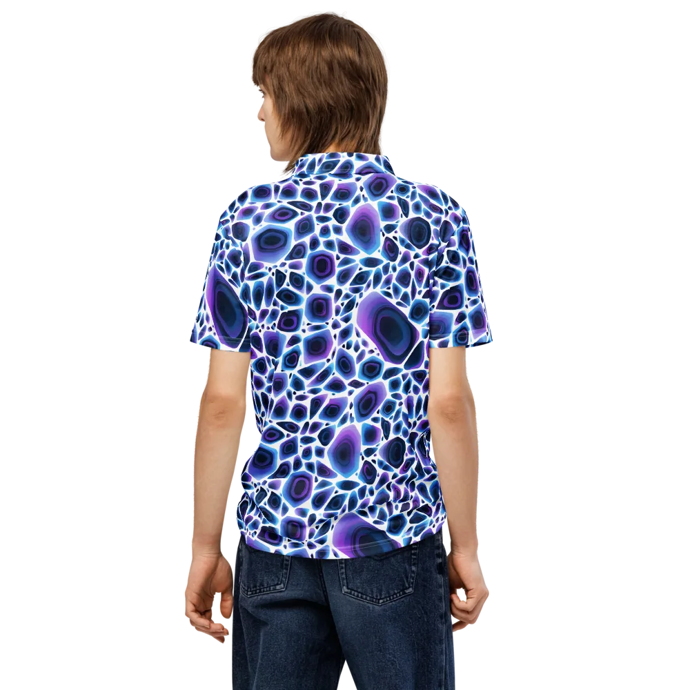 Ultraviolet Pebble on Men's Slim Fit Polo Shirt — Back