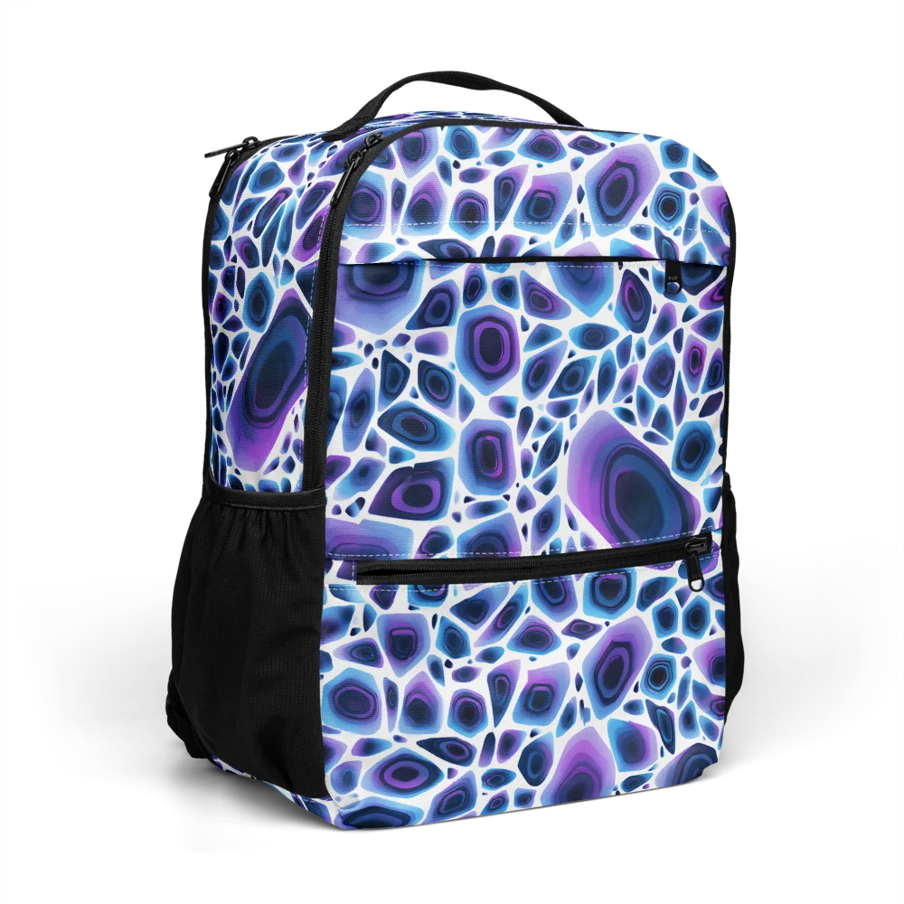 Ultraviolet Pebble on Utility Backpack — Right Front