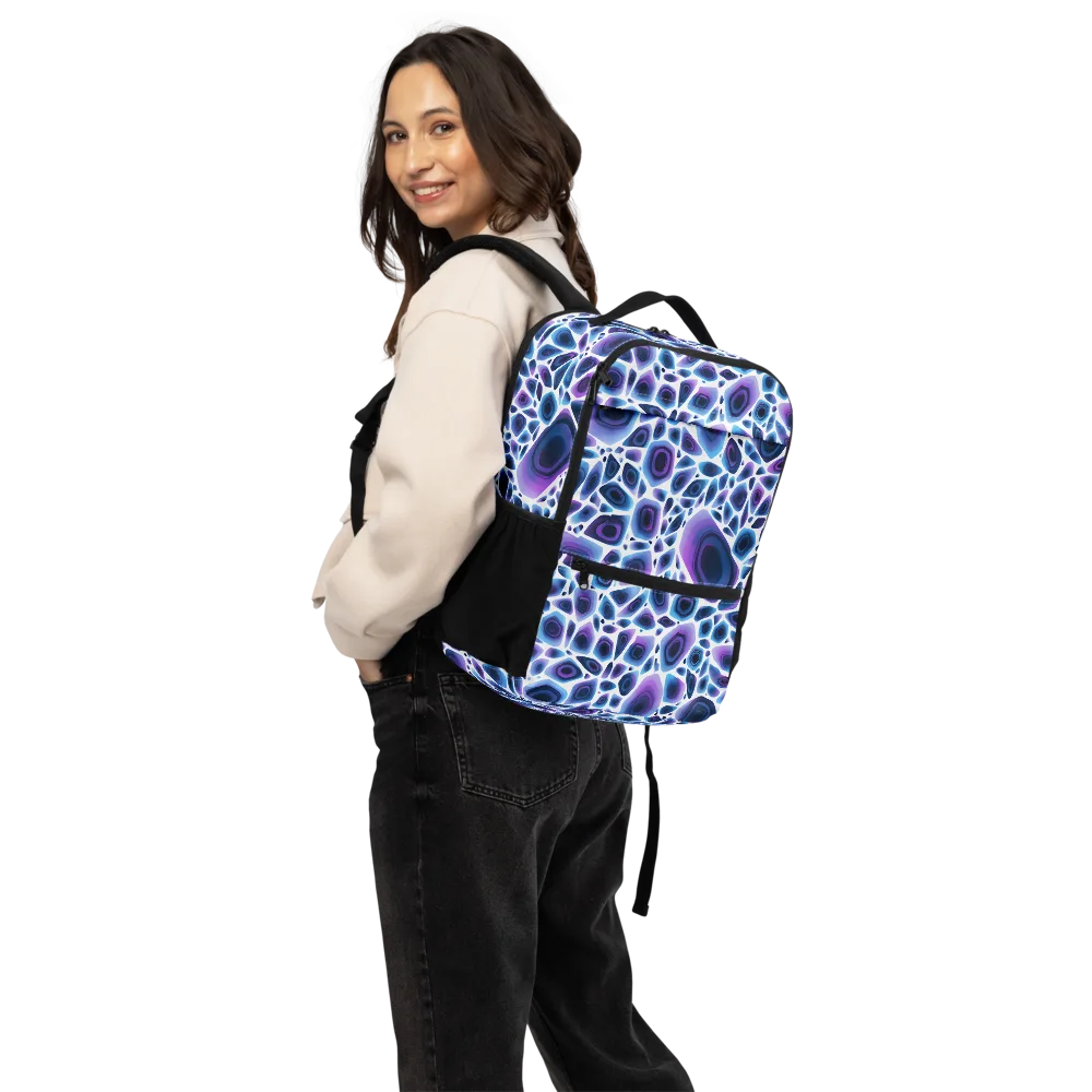 Ultraviolet Pebble on Utility Backpack — Back