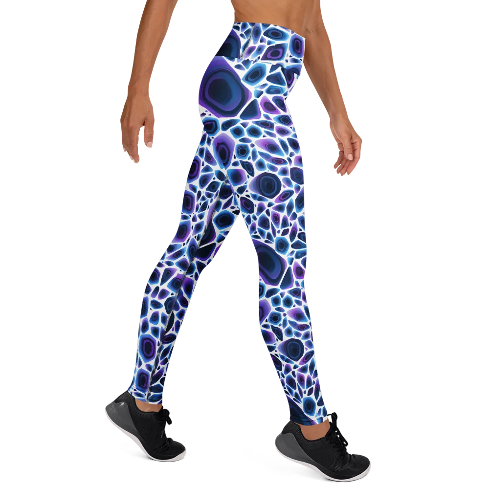 Ultraviolet Pebble on Yoga Leggings — Right