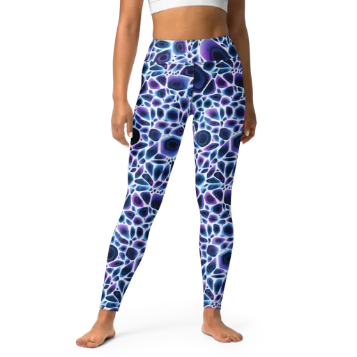 Ultraviolet Pebble on a Yoga Leggings