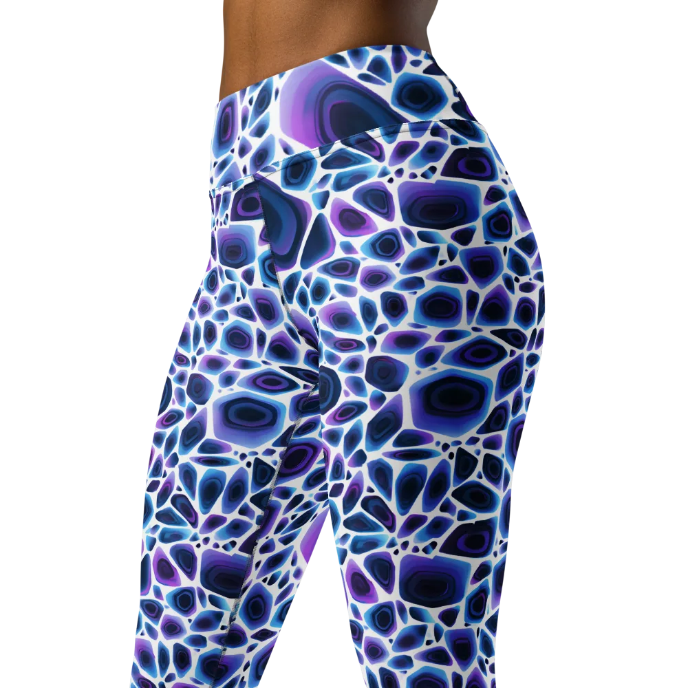 Ultraviolet Pebble on Yoga Leggings — Left Front