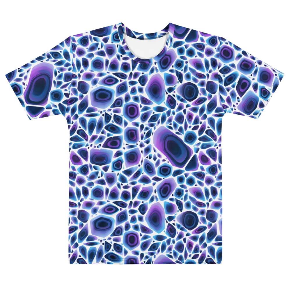 Ultraviolet Pebble on Men's Cotton Crew Neck T-Shirt — Front