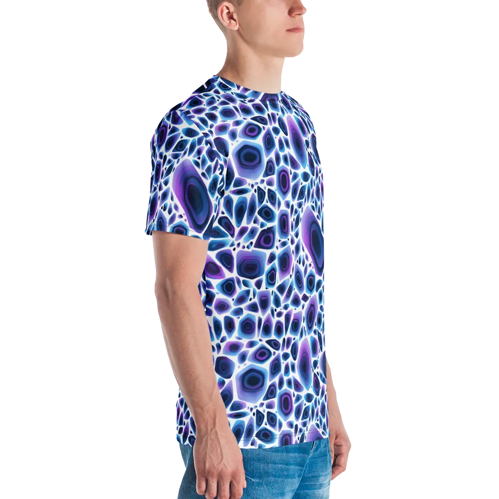 Ultraviolet Pebble on Men's Crew Neck T-Shirt — Right