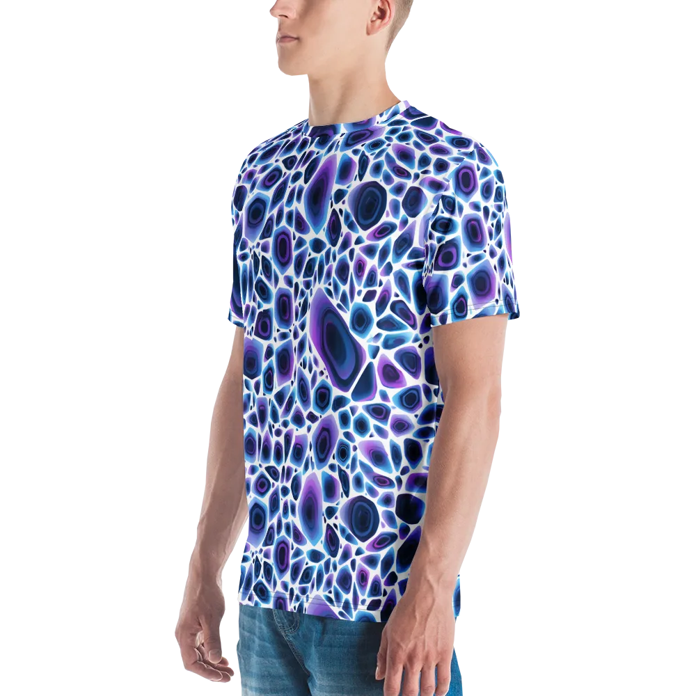 Ultraviolet Pebble on Men's Crew Neck T-Shirt — Left