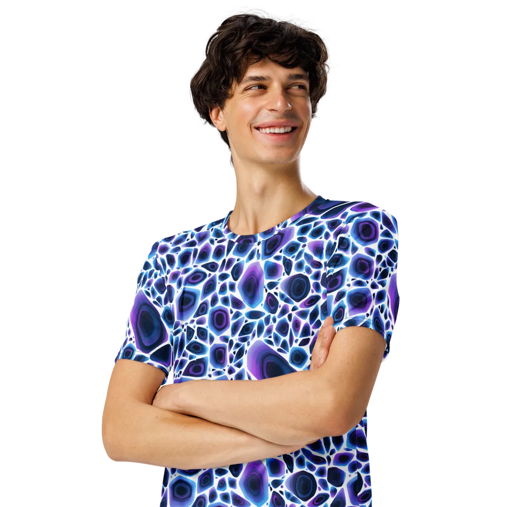 Ultraviolet Pebble on Men's Crew Neck T-Shirt — Left Front