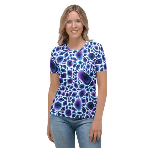 Ultraviolet Pebble on a Women's Crew Neck T-Shirt