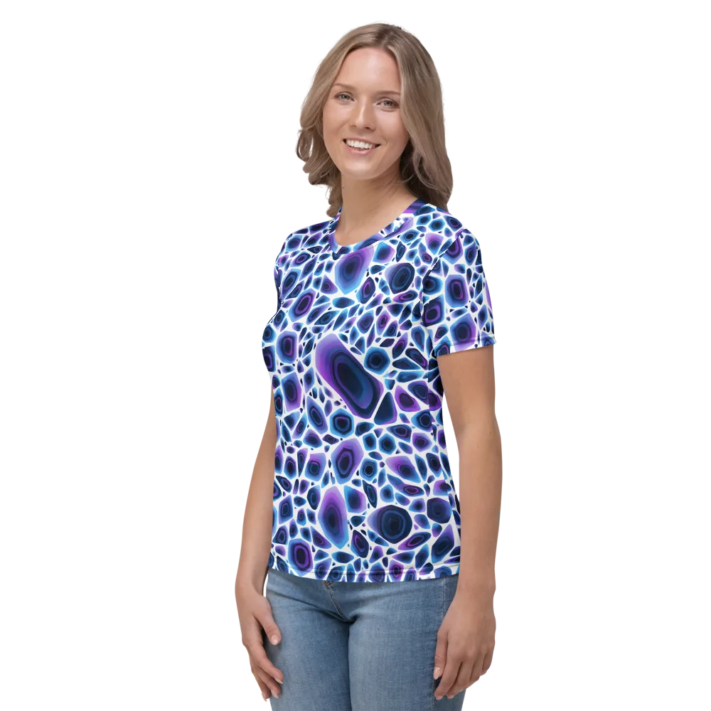 Ultraviolet Pebble on Women's Crew Neck T-Shirt — Left