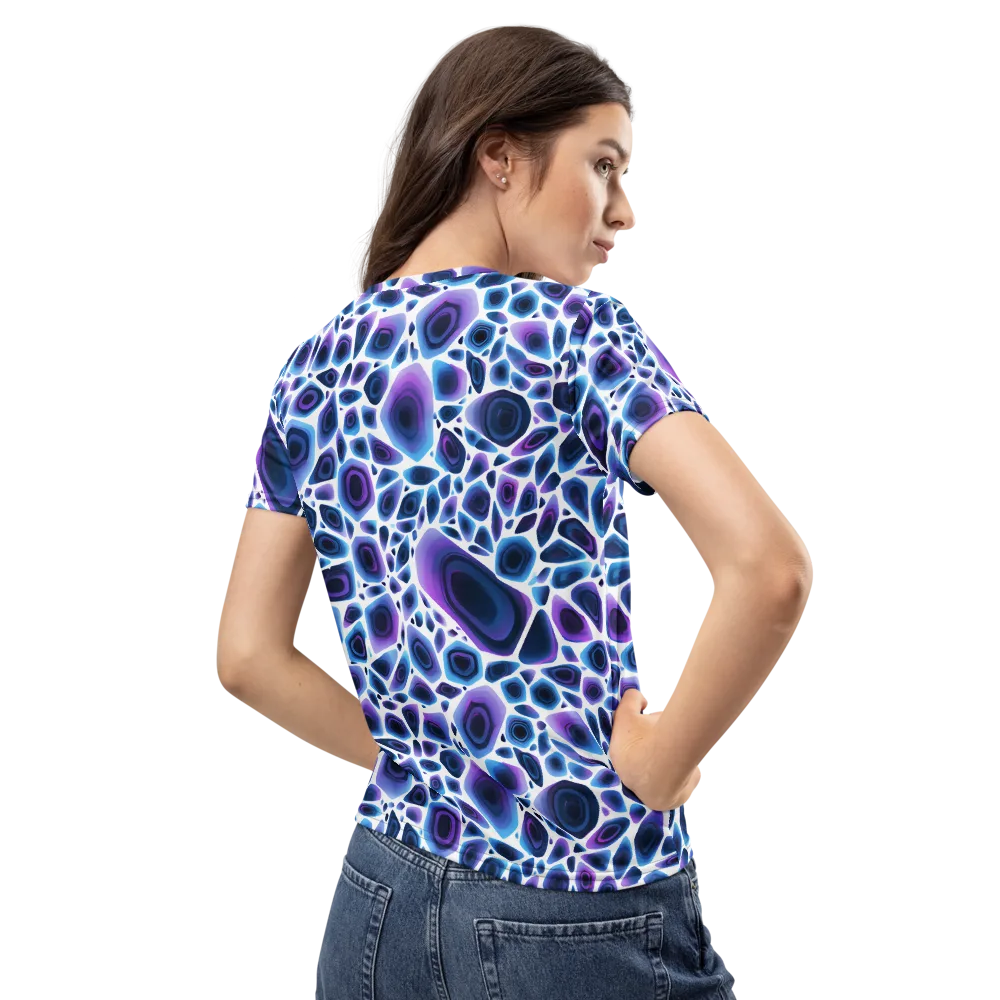Ultraviolet Pebble on Women's Crew Neck T-Shirt — Back