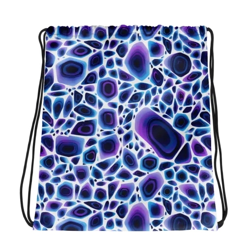 Ultraviolet Pebble on a Drawstring Bag