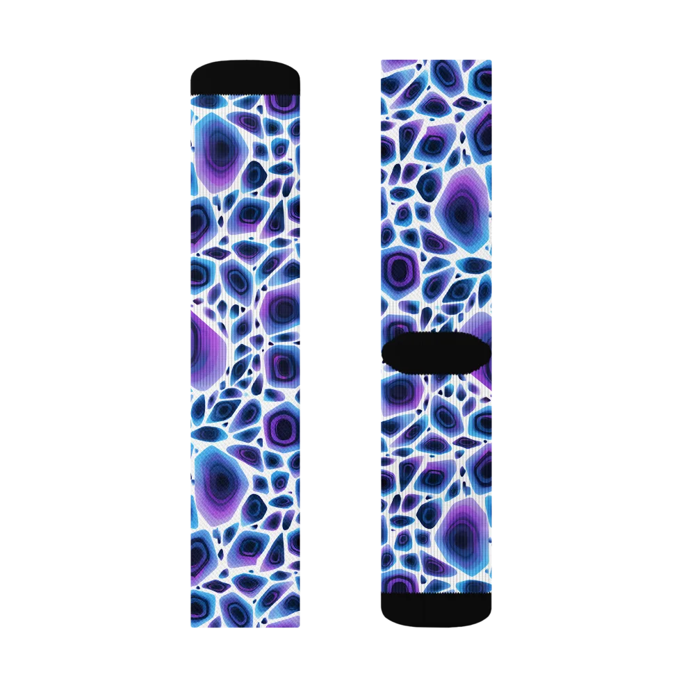 Ultraviolet Pebble on Socks — Right Sock