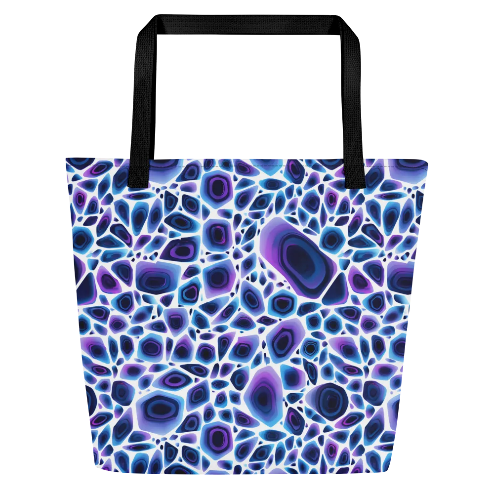 Ultraviolet Pebble on Large Tote Bag W/ Pocket — Front