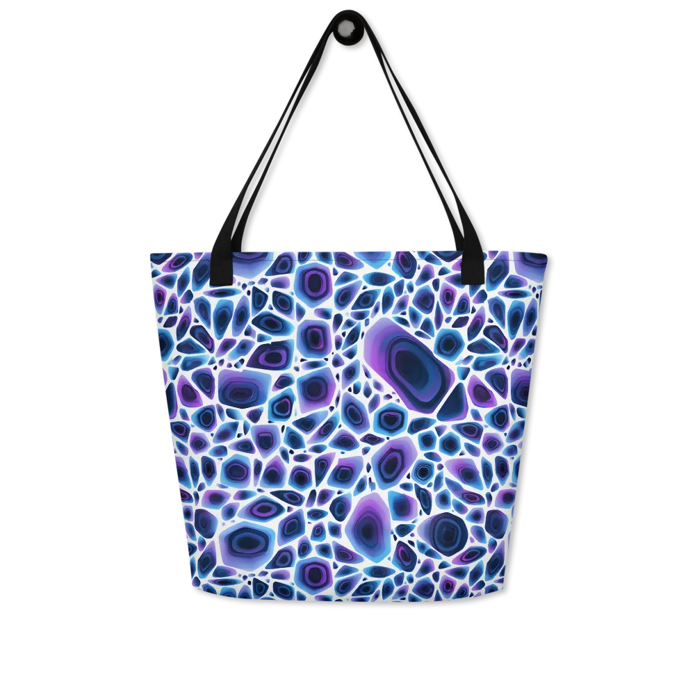 Ultraviolet Pebble on Large Tote Bag W/ Pocket — Front