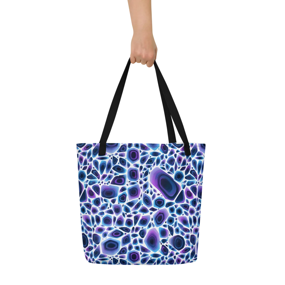 Ultraviolet Pebble on Large Tote Bag W/ Pocket — Front