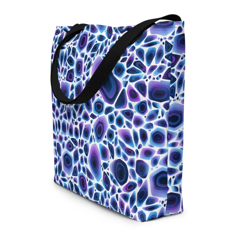 Ultraviolet Pebble on Large Tote Bag W/ Pocket — Front