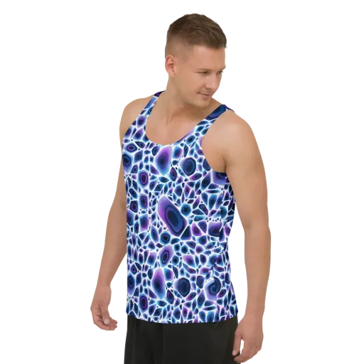 Ultraviolet Pebble on a Men's Tank Top