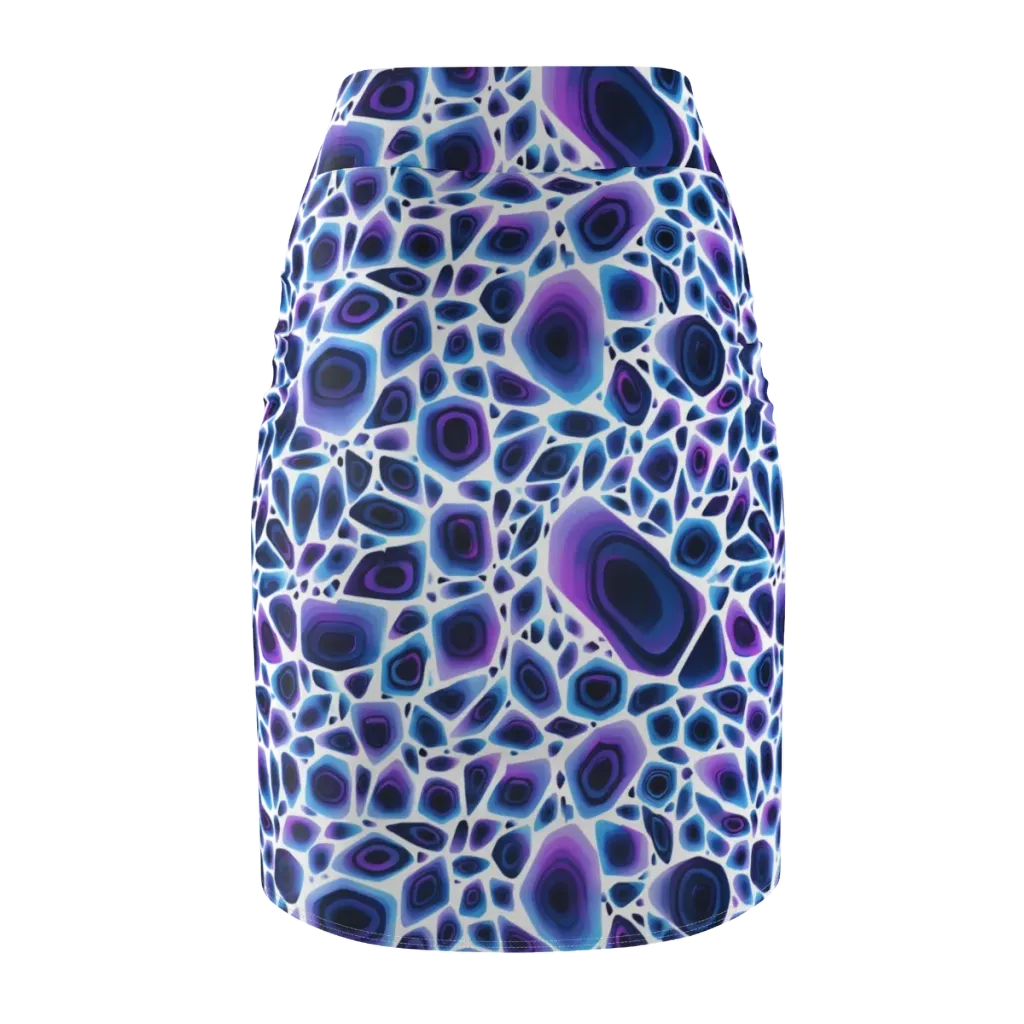 Ultraviolet Pebble on Pencil Skirt — Back