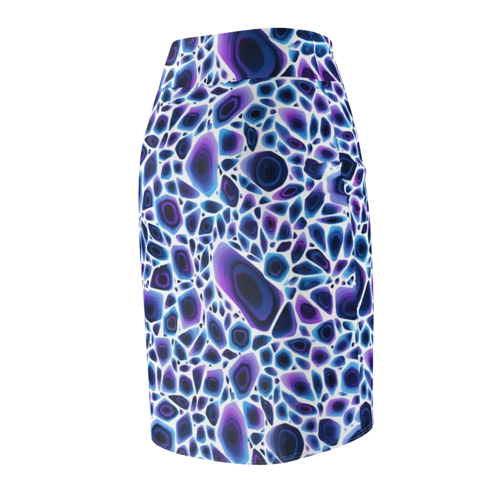 Ultraviolet Pebble on Pencil Skirt — Back Side