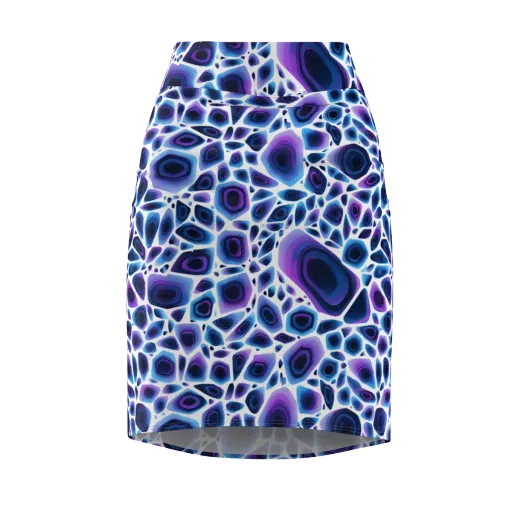 Ultraviolet Pebble on a Pencil Skirt