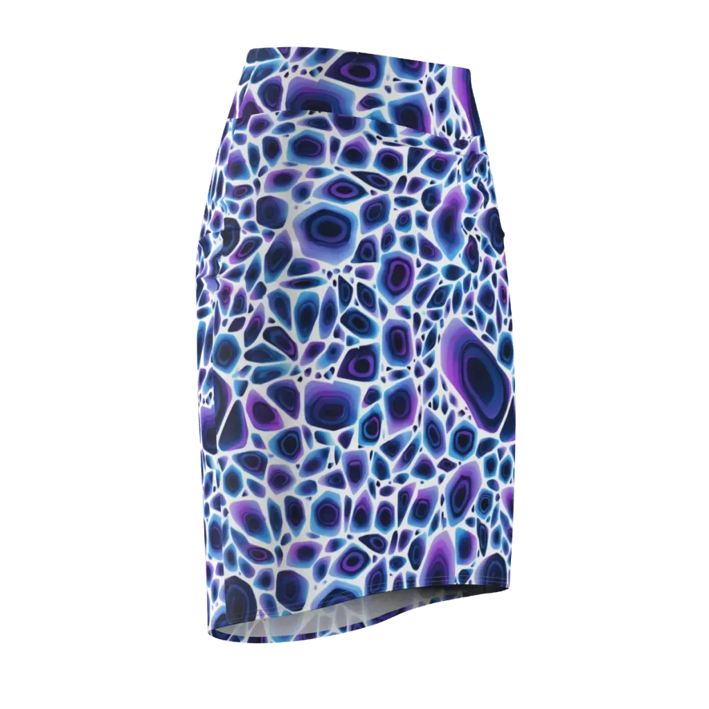 Ultraviolet Pebble on Pencil Skirt — Front Side