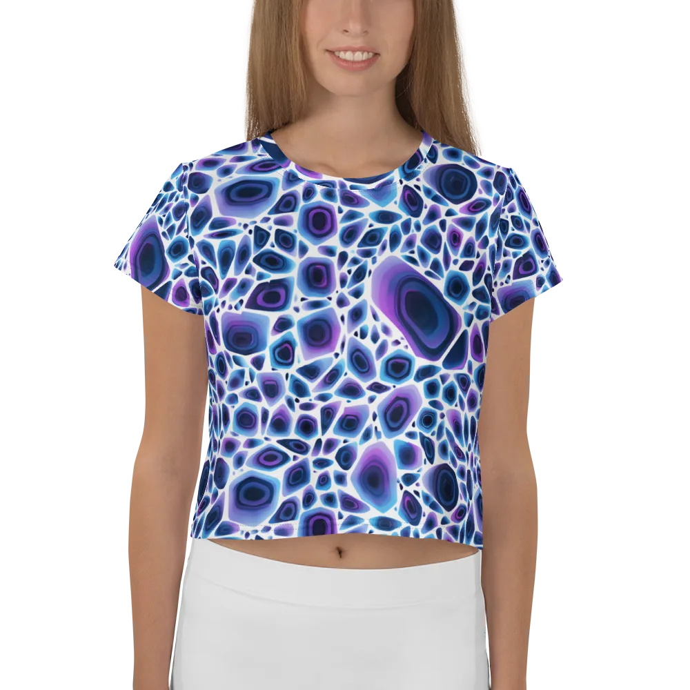 Ultraviolet Pebble on Crop Tee — Front