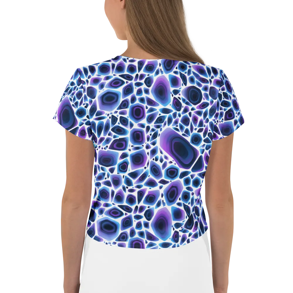 Ultraviolet Pebble on Crop Tee — Back