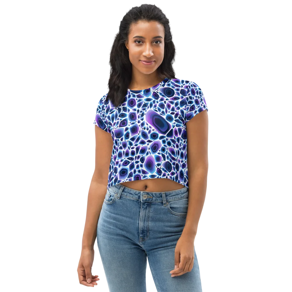Ultraviolet Pebble on Crop Tee — Front