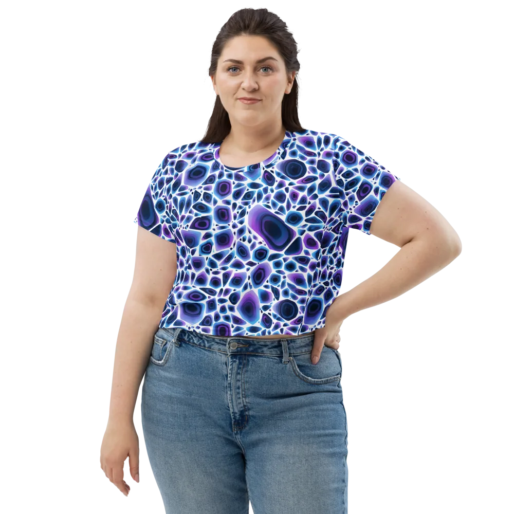 Ultraviolet Pebble on Crop Tee — Front