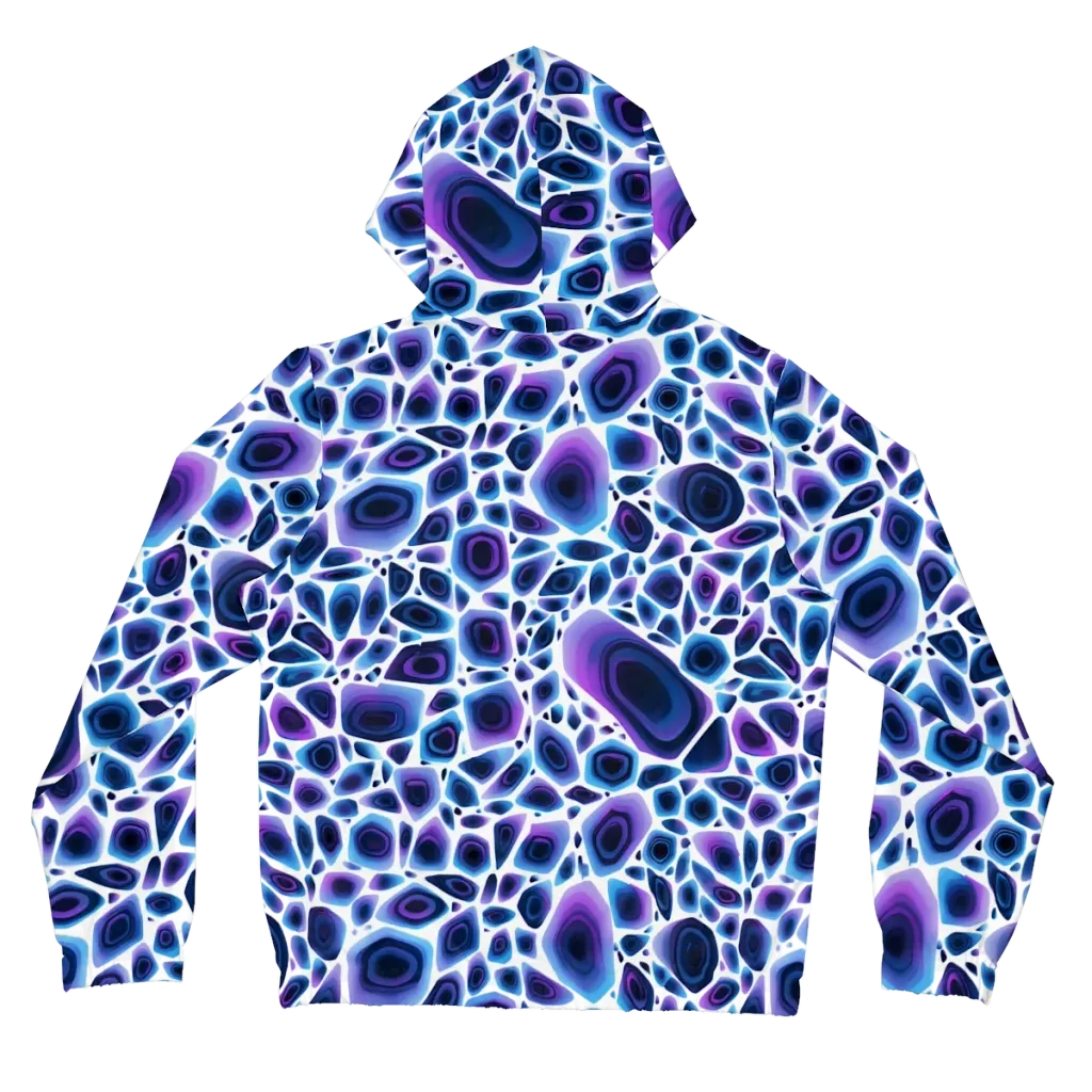 Ultraviolet Pebble on Women's Full-Zip Hoodie — Back