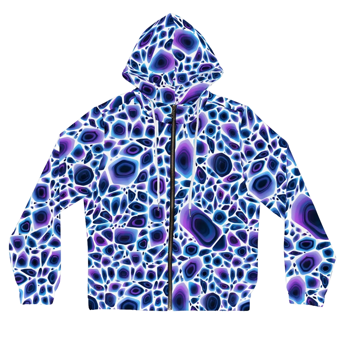 Ultraviolet Pebble on Women's Full-Zip Hoodie — Front