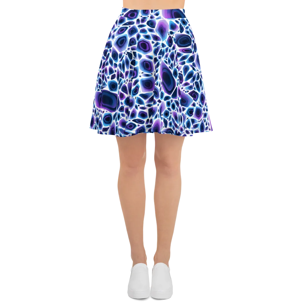 Ultraviolet Pebble on Skater Skirt — Front