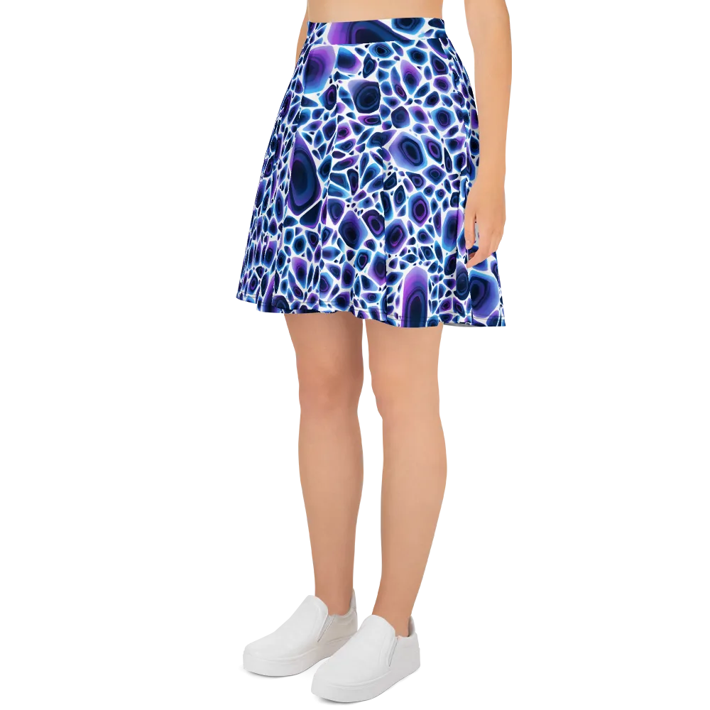 Ultraviolet Pebble on Skater Skirt — Left